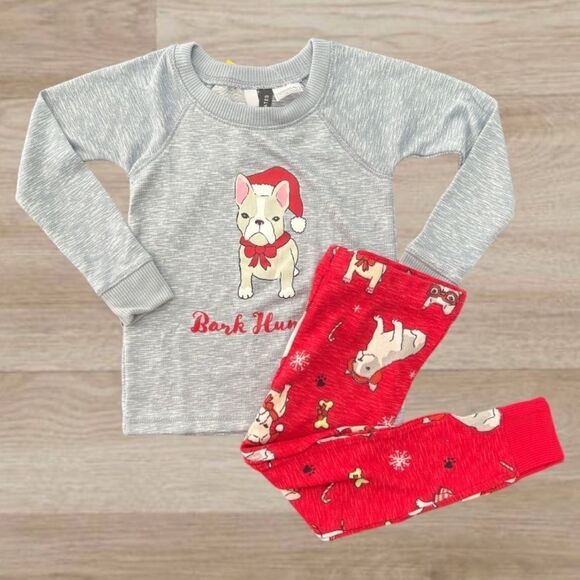 NWT Boy or Girl Toddler Christmas PJs French Bulldog 2T - Picture 1 of 10
